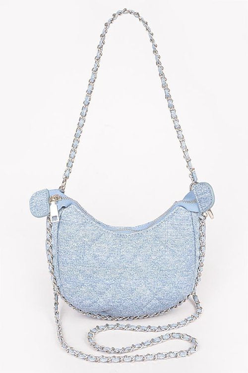 Material Girl Handbag (Light Denim)