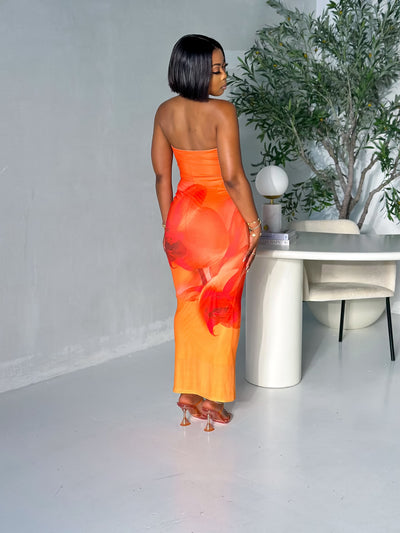 Bali Sunset Dress (Orange)