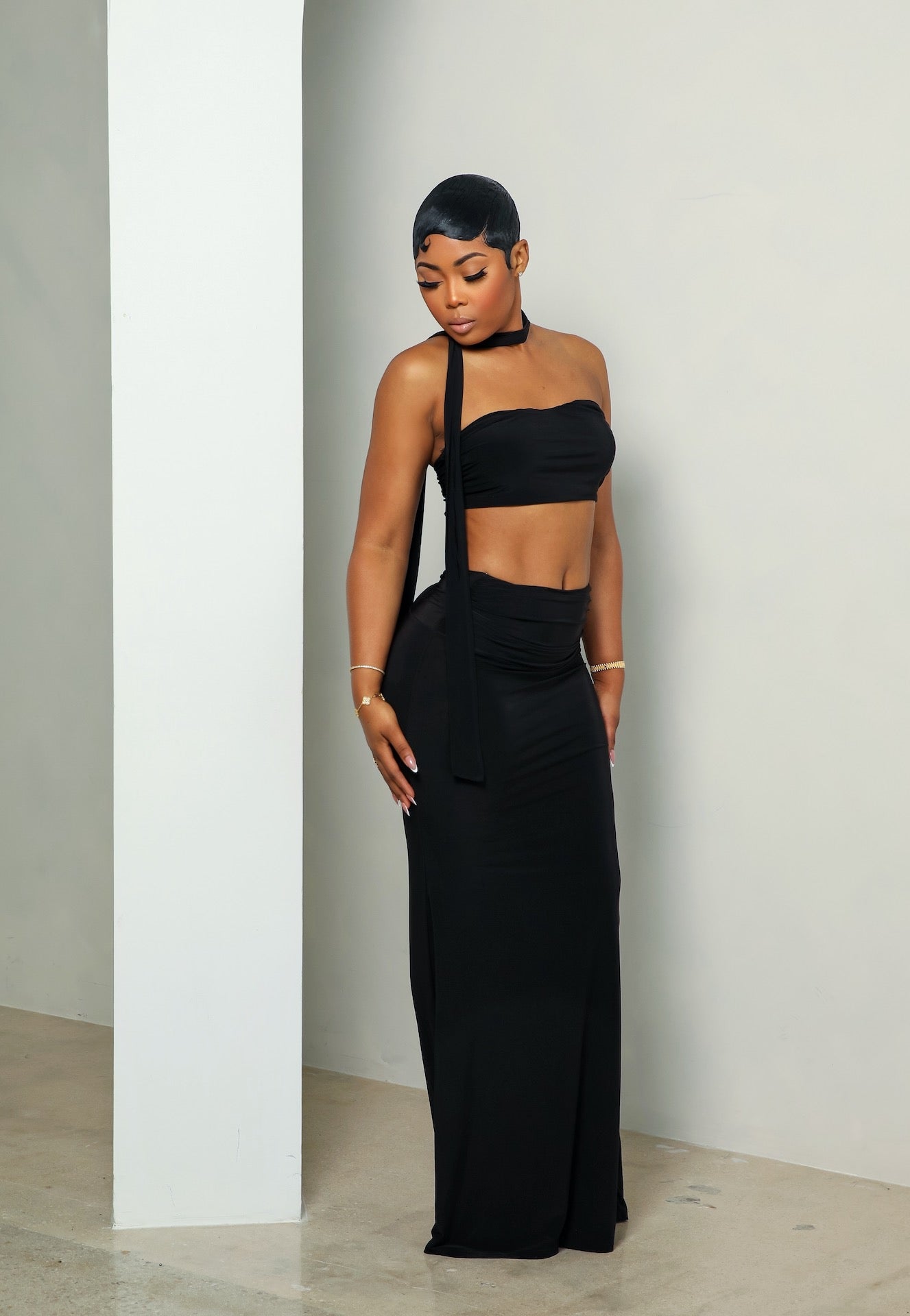 Imani Skirt Set (Black)
