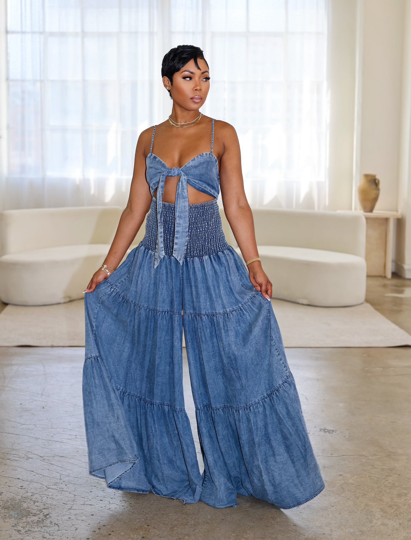 Napa Valley Jumpsuit (Denim Blue)