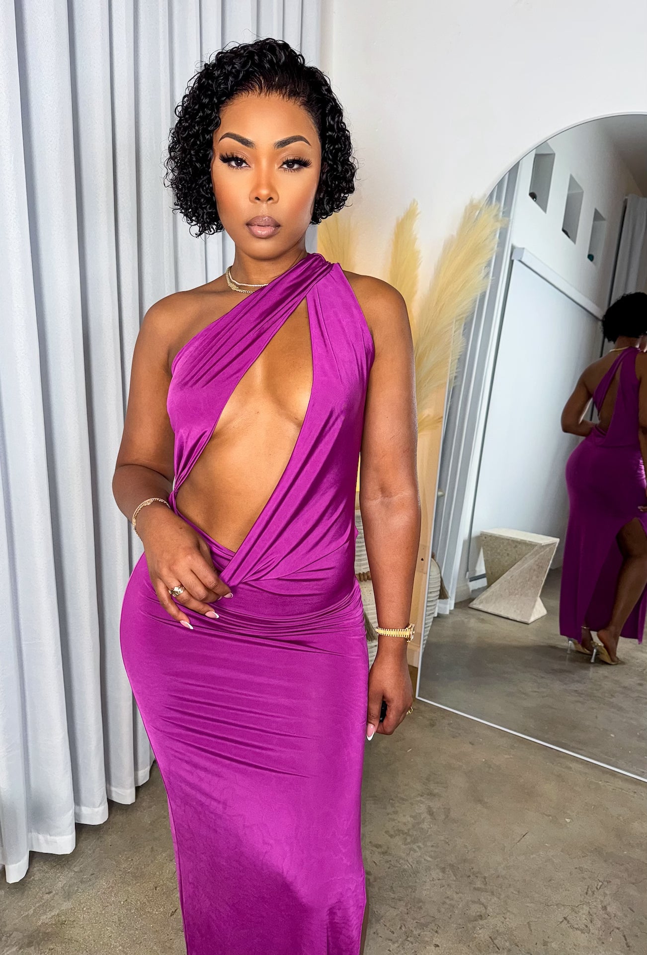 Evening Kiss Dress (Magenta)