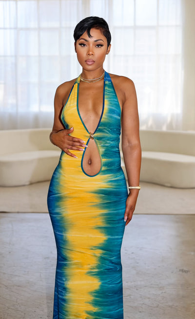 Ocean Sunsets Dress (Yellow)