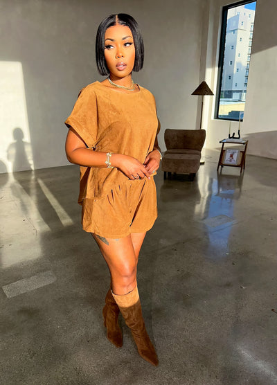 Autumn Shorts Set (Camel)