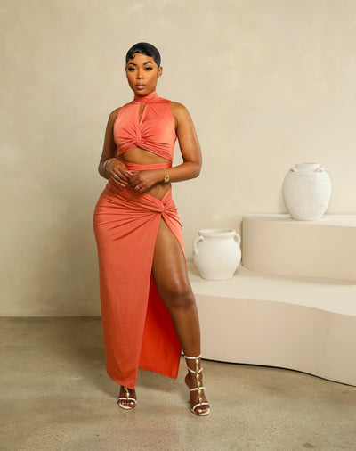 Eliza Skirt Set (Burnt Orange)