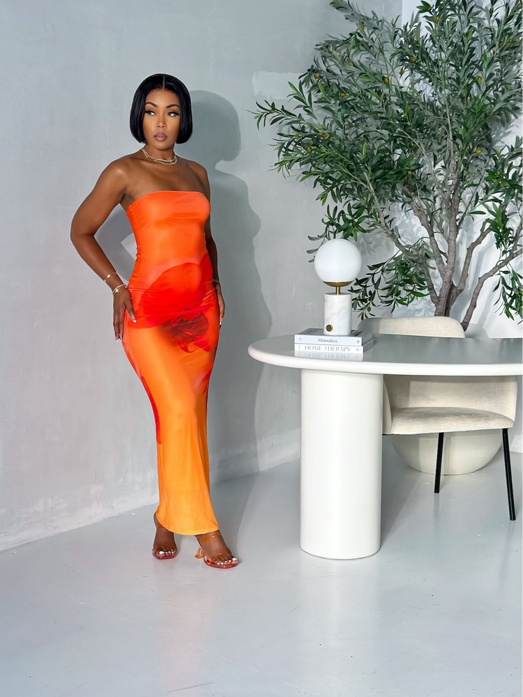 Bali Sunset Dress (Orange)