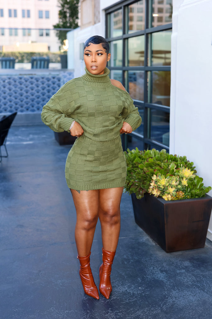 Noelle Skirt Set (Olive)