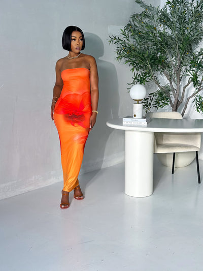 Bali Sunset Dress (Orange)