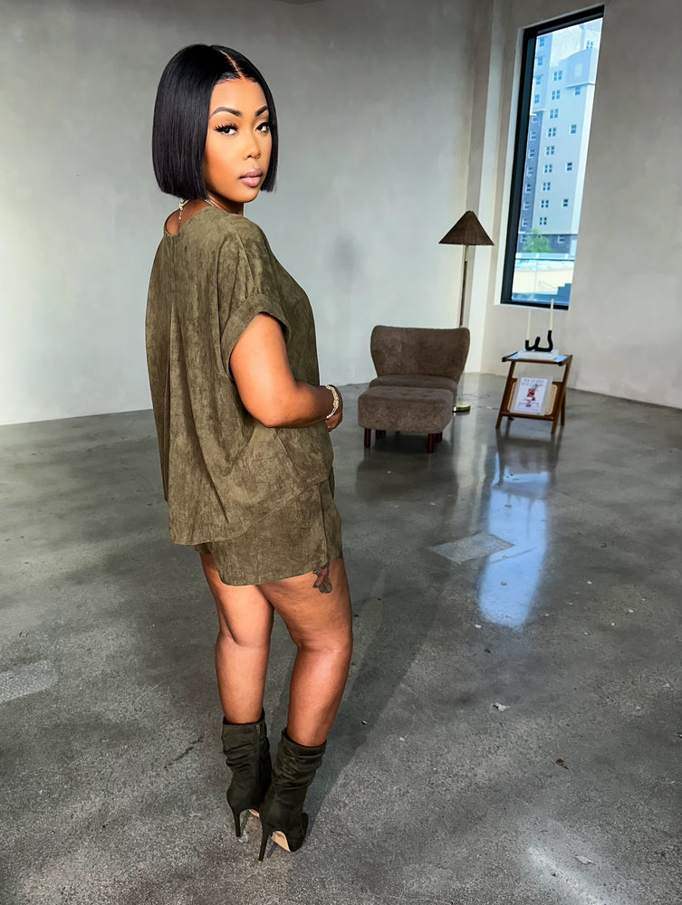 Autumn Shorts Set (Olive)