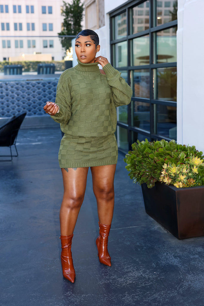 Noelle Skirt Set (Olive)