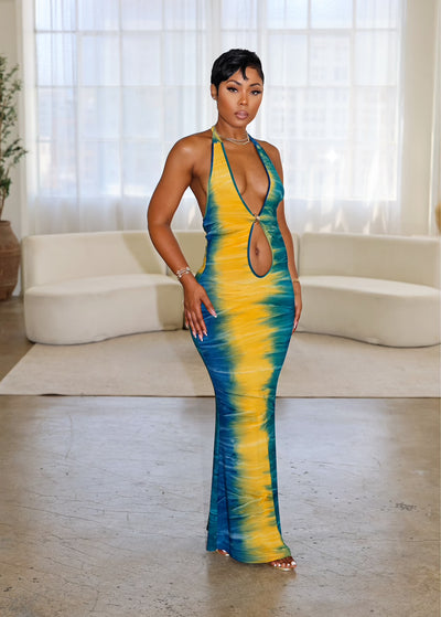 Ocean Sunsets Dress (Yellow)