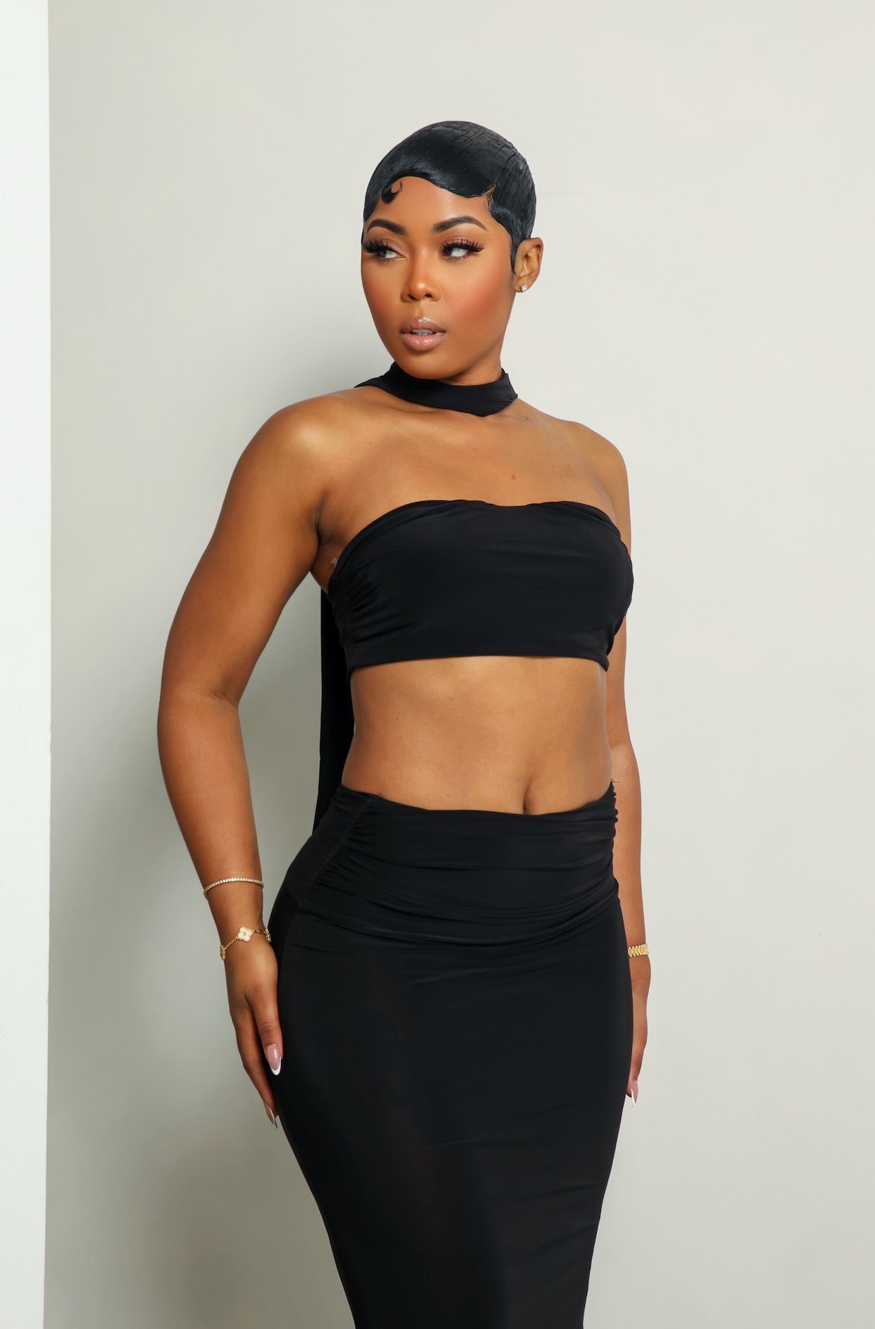 Imani Skirt Set (Black)