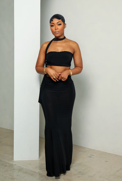 Imani Skirt Set (Black)