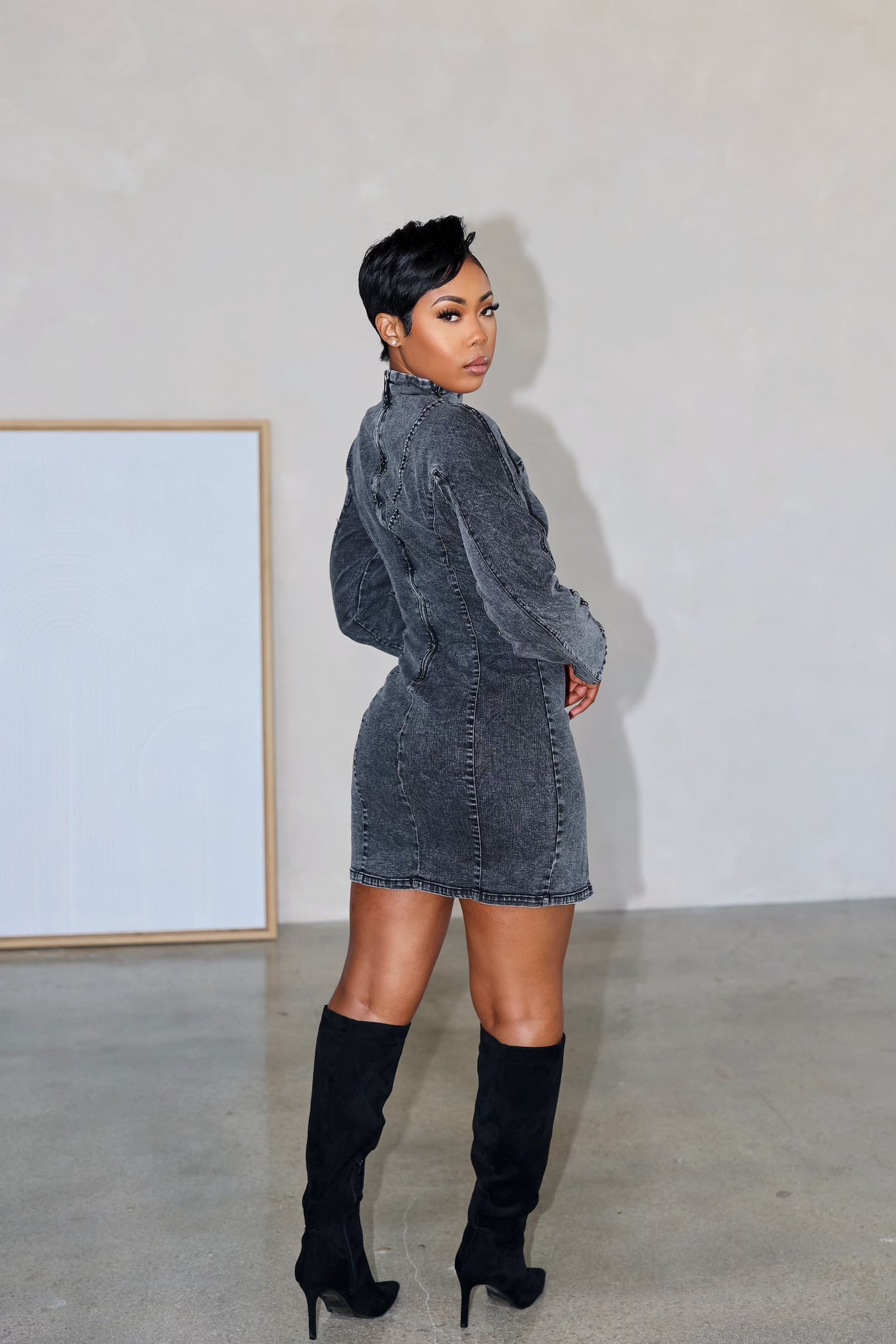 Am I Drama Mini Dress (Black)