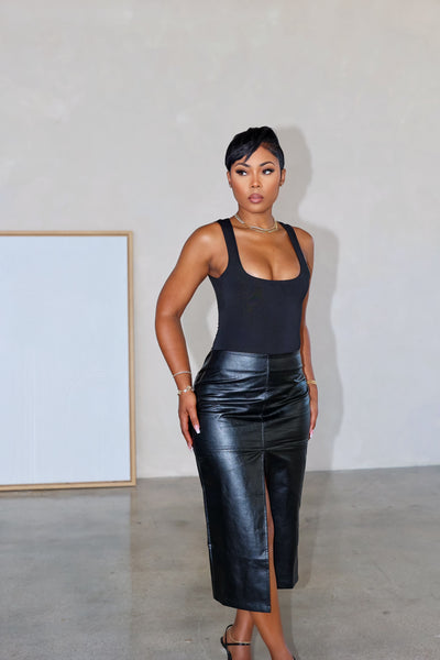 Pretty & Paid Midi Skirt (Black)