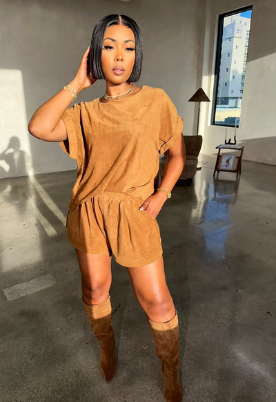 Autumn Shorts Set (Camel)