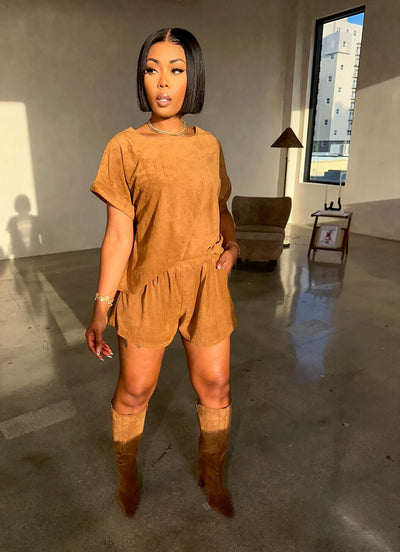 Autumn Shorts Set (Camel)