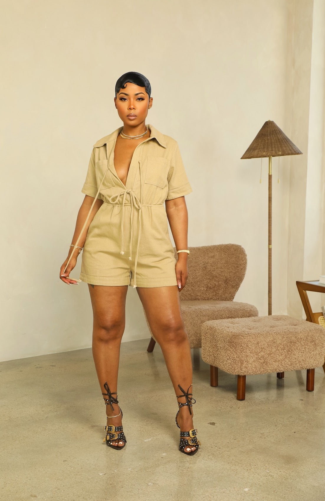 Soho Romper (Mushroom)