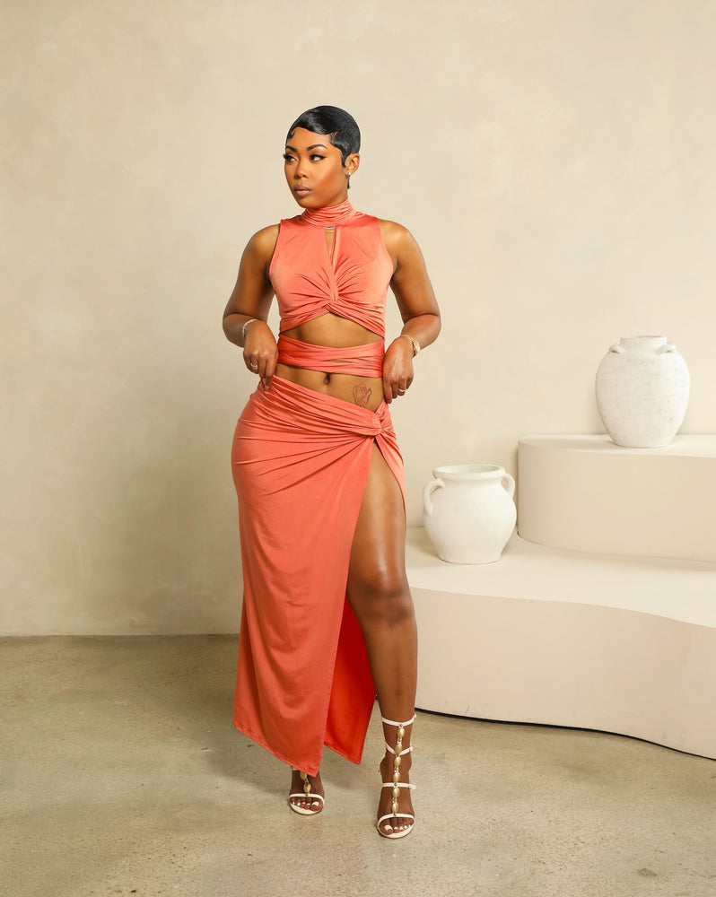 Eliza Skirt Set (Burnt Orange)