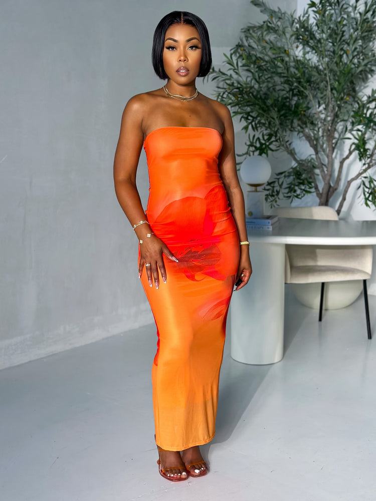 Bali Sunset Dress (Orange)