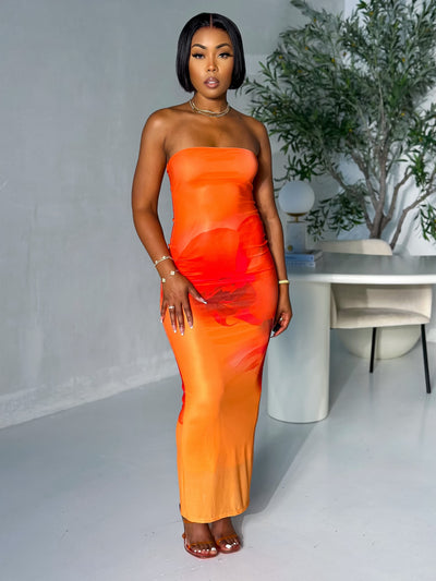 Bali Sunset Dress (Orange)
