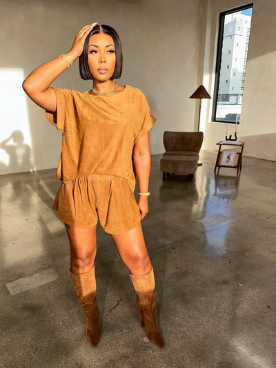 Autumn Shorts Set (Camel)