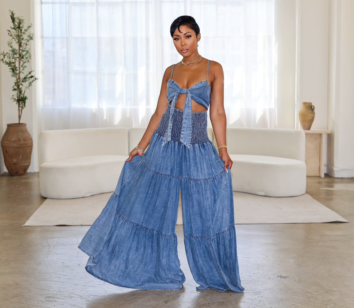 Napa Valley Jumpsuit (Denim Blue)