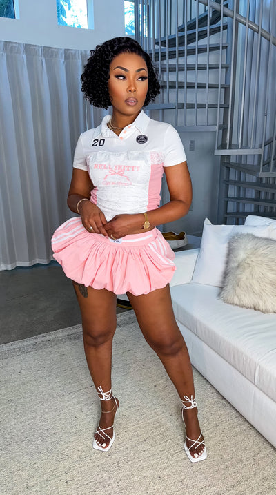 Girl Code Skirt Set (Pink)