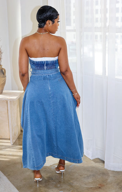 Hold Me Tight Denim Dress