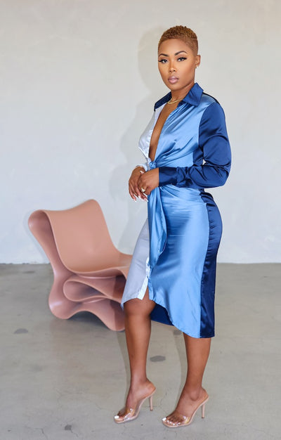 The Fab Life Midi Dress (Blue)