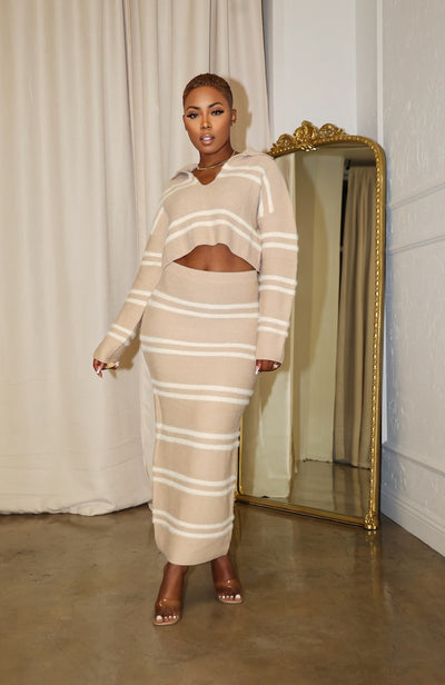 Chantel Skirt Set (Taupe)