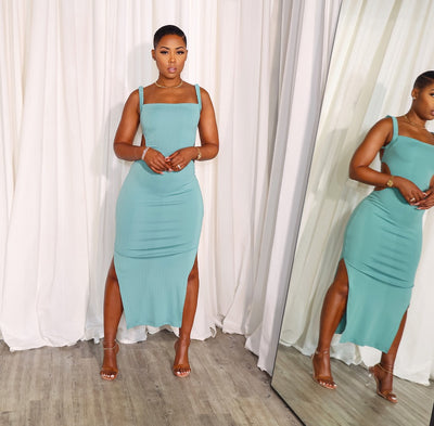 Sweet Magnolia Midi Dress (Sage)