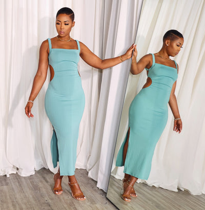 Sweet Magnolia Midi Dress (Sage)