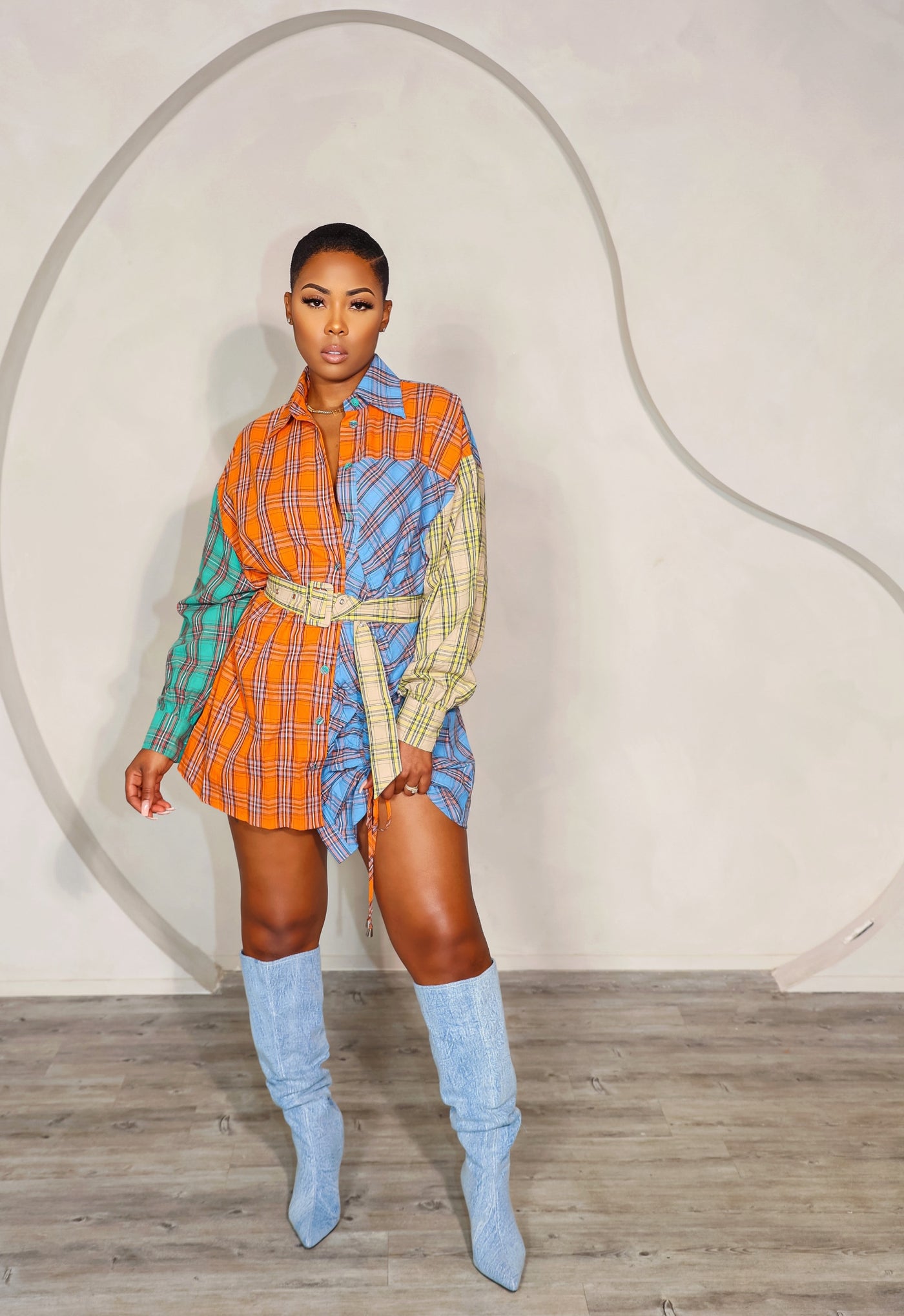 Mixed Feelings Dress (Orange Multi)