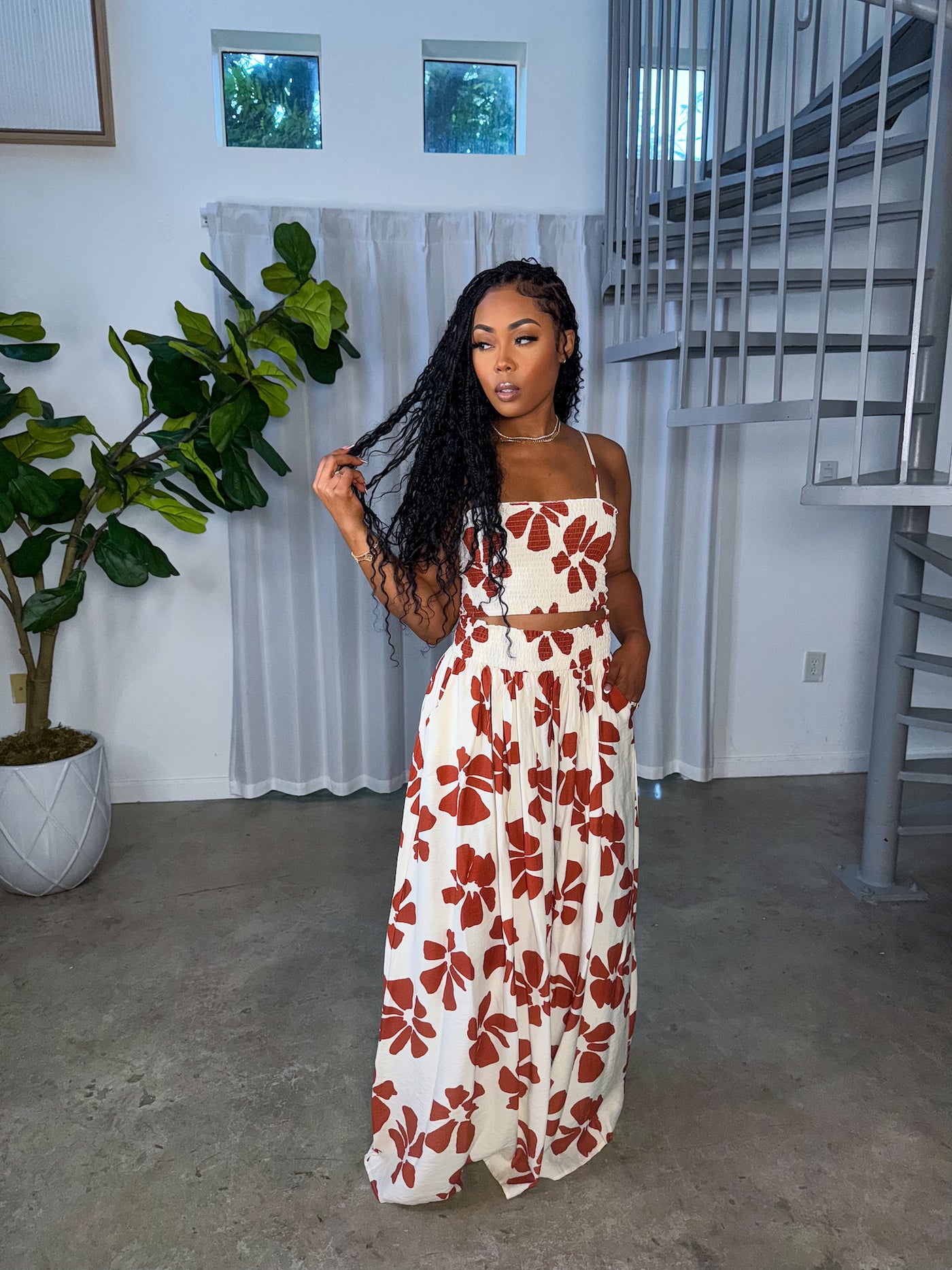 Hibiscus Bloom Set (Brown)
