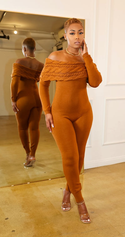 Fall's Favorite Jumpsuit (Camel)