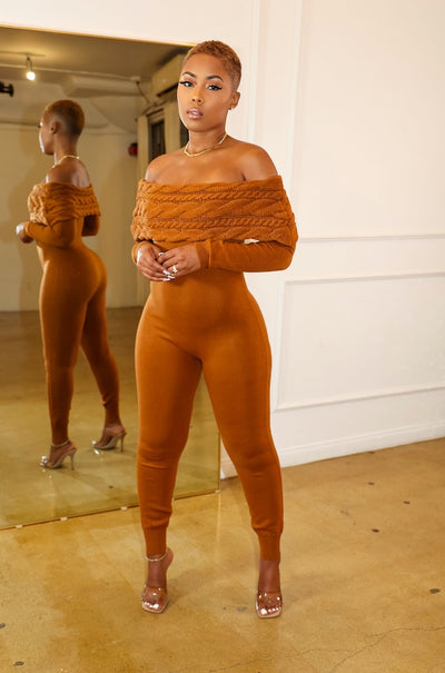 Fall's Favorite Jumpsuit (Camel)