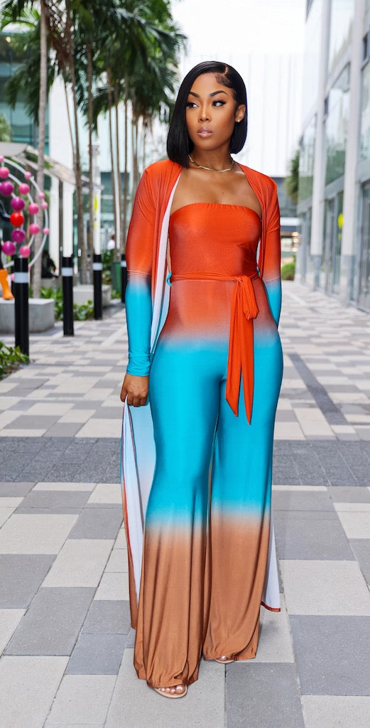 Sunsets In Key West (Rust/Teal)