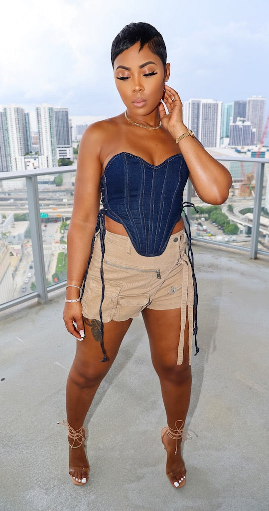 Set It Off Top (Dark Denim)