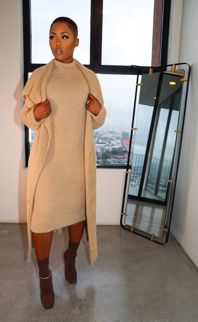 Bread & Butter Dress Set (Taupe)