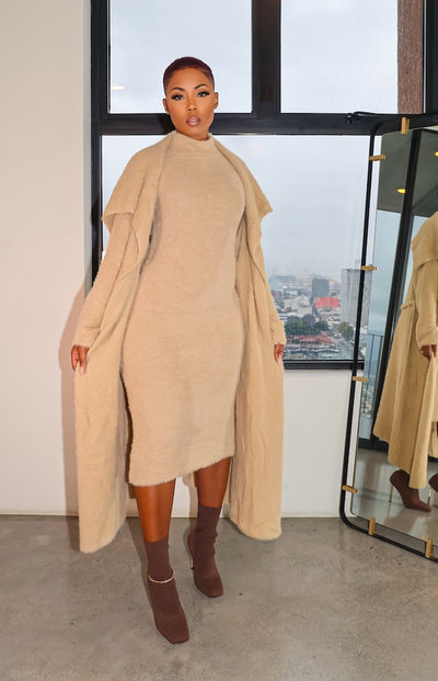 Bread & Butter Dress Set (Taupe)