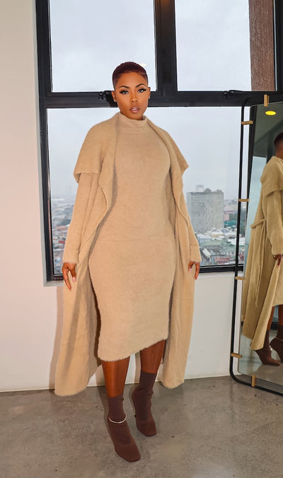 Bread & Butter Dress Set (Taupe)