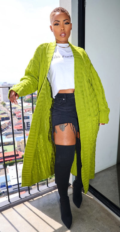 Snuggle Buddy Cardigan (Green)