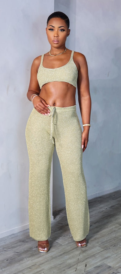 Hidden Treasure Pants Set (Gold)
