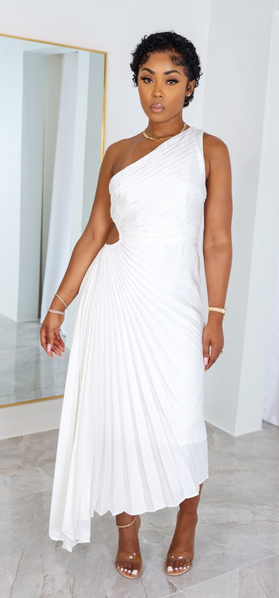 Monte Carlo Midi Dress (Off White)