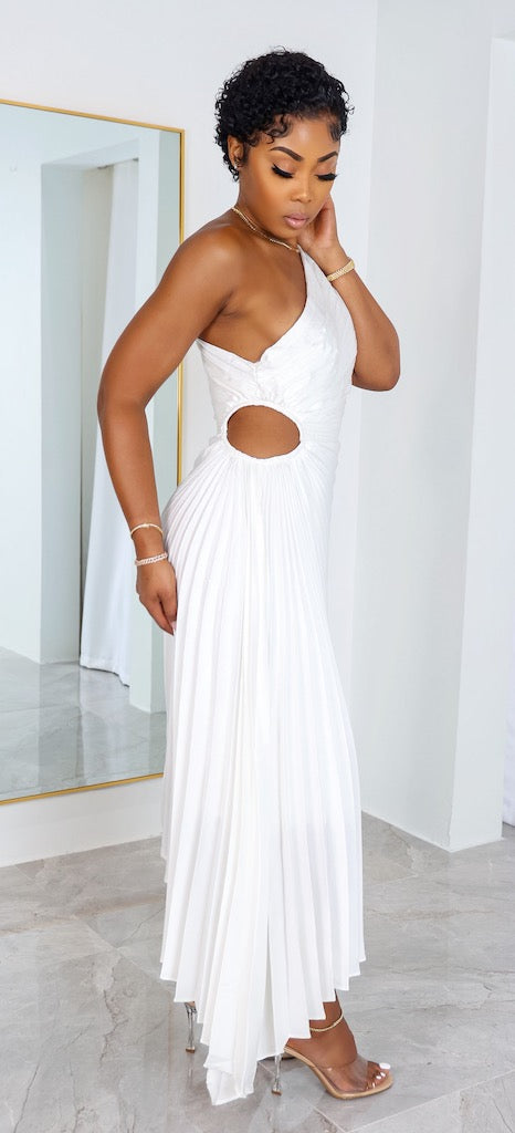 Monte Carlo Midi Dress (Off White)
