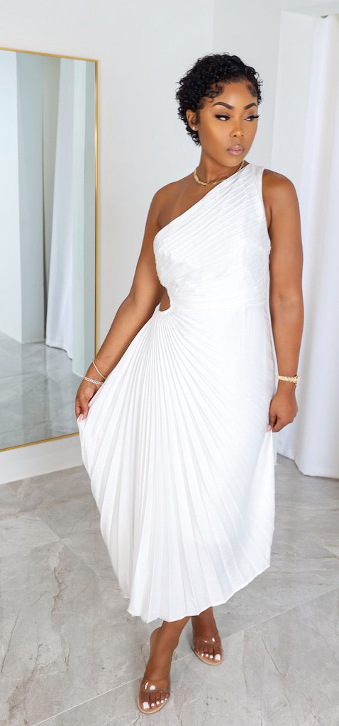Monte Carlo Midi Dress (Off White)