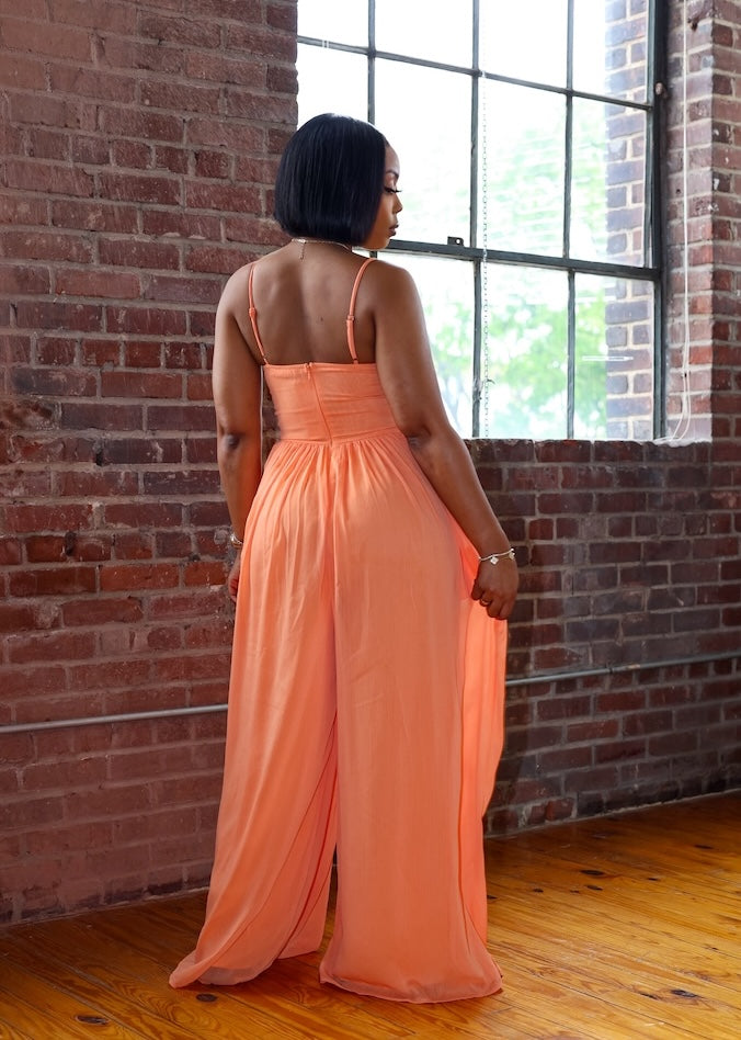 Spring Has Sprung Jumpsuit (Orange)