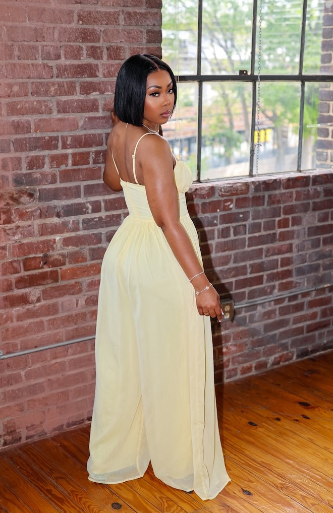 Spring Has Sprung Jumpsuit (Yellow)