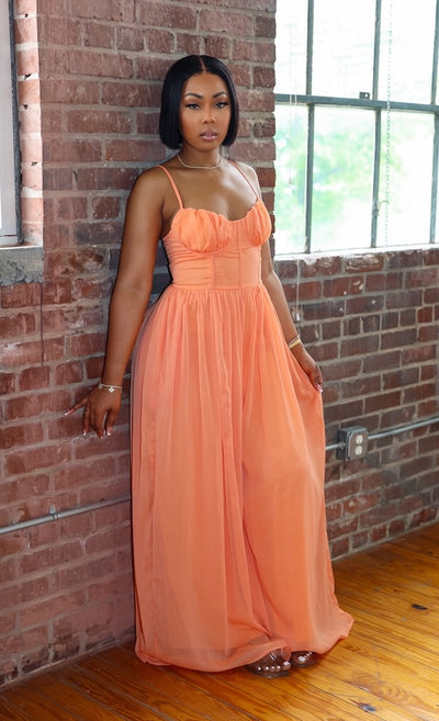 Spring Has Sprung Jumpsuit (Orange)