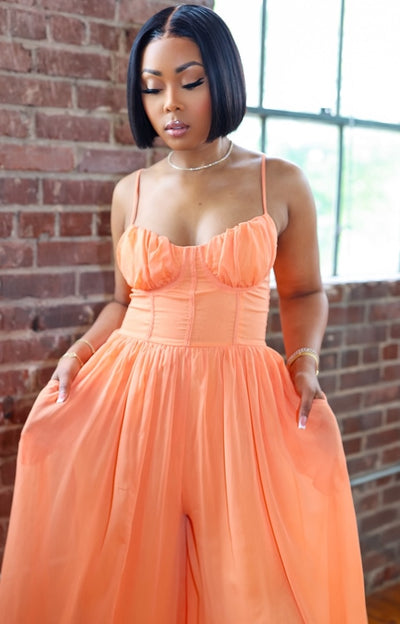 Spring Has Sprung Jumpsuit (Orange)